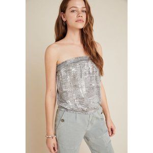 Anthropologie Shimmer Tube Top S